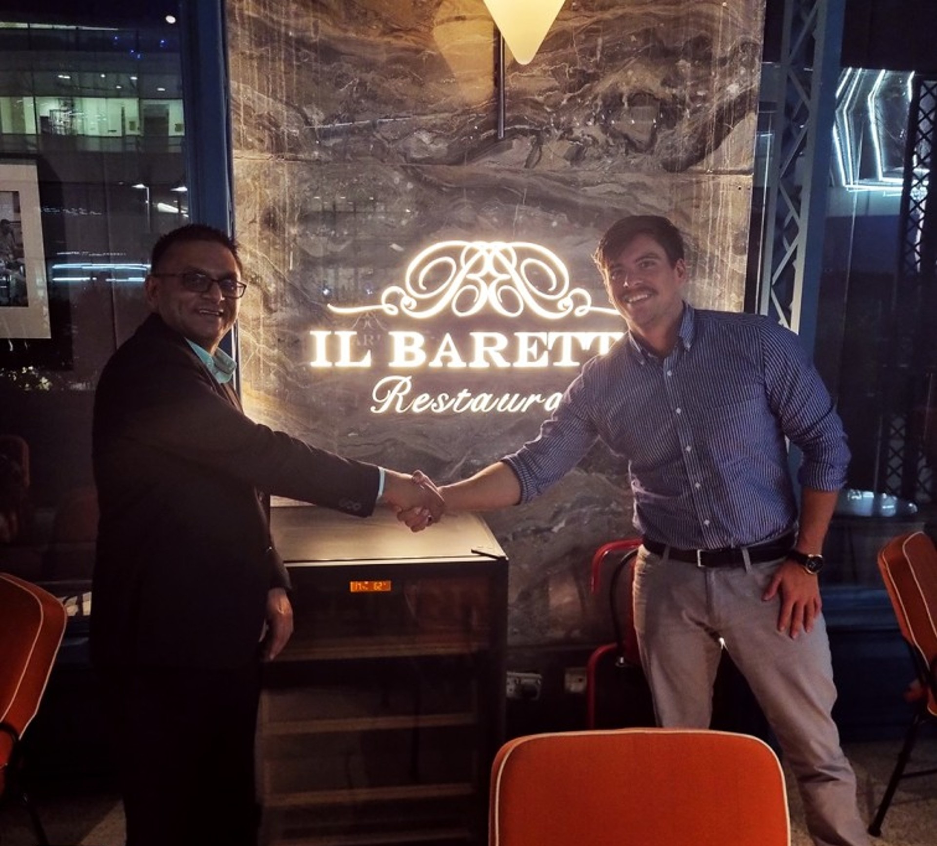 David Martins with the venue team at Il Baretto